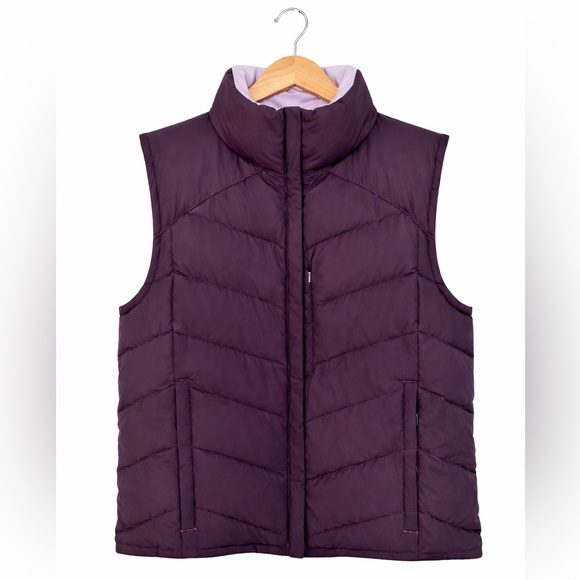 Columbia Reversible Down Puffer Vest Women’s XL Purple Lavender Outdoor Winter - Picture 4 of 6
